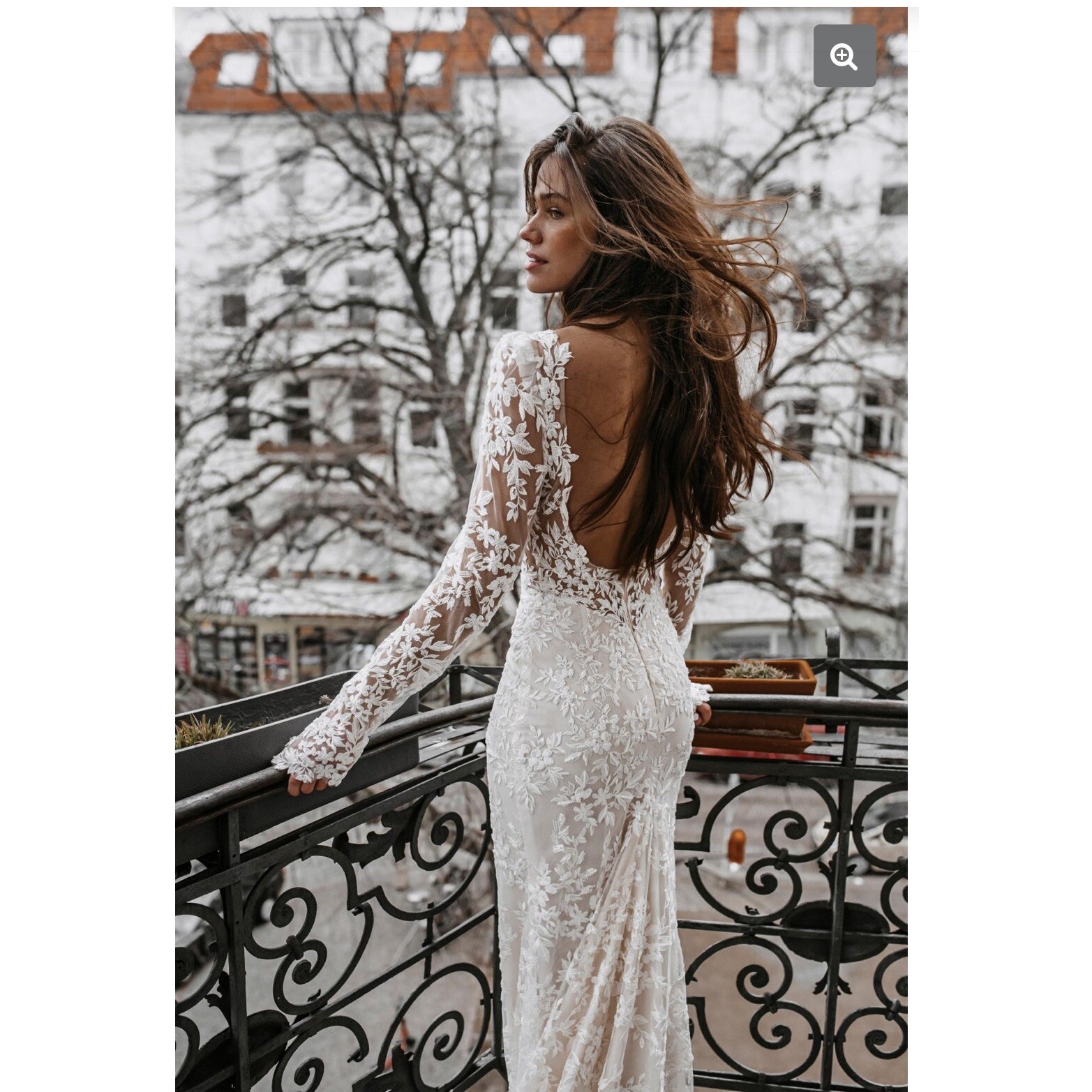 Galia Lahav Gala Bay Full Embroidered Beaded Lace Wedding Dress Plunging Neck Z0 — image 8 of 8